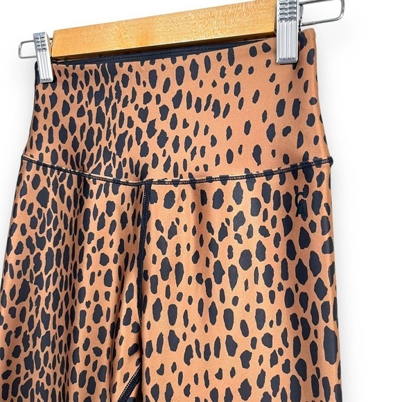 Good American Leggings Womens Small Black Cooper Cheetah High Waist Compression - Picture 4 of 12